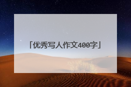 优秀写人作文400字