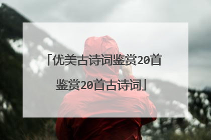 优美古诗词鉴赏20首 鉴赏20首古诗词