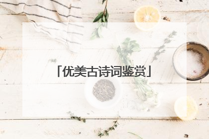 优美古诗词鉴赏