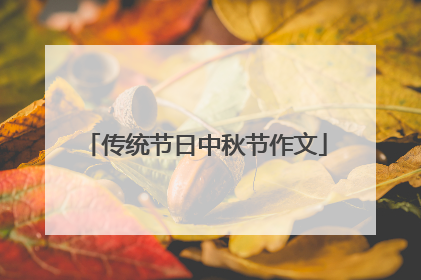 传统节日中秋节作文