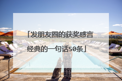 发朋友圈的获奖感言经典的一句话50条