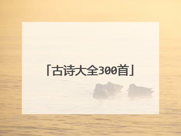 古诗大全300首