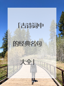 古诗词中的经典名句大全