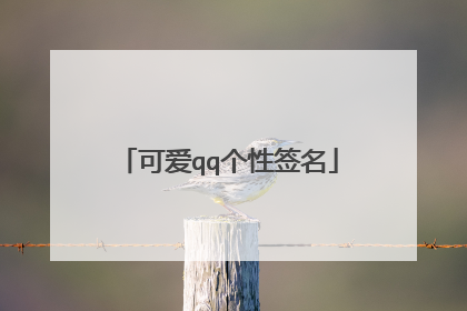 可爱qq个性签名
