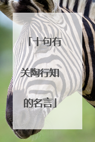十句有关陶行知的名言