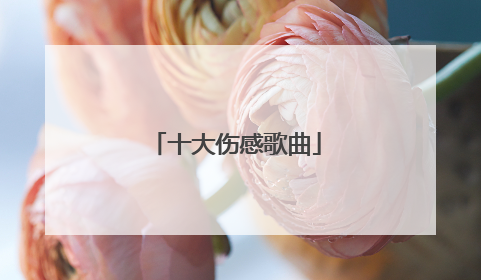 十大伤感歌曲