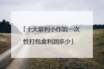 十大暴利小作坊一次性打包盒利润多少