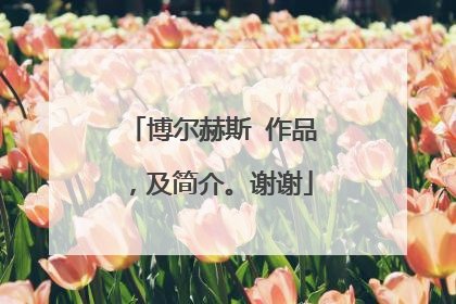 博尔赫斯 作品，及简介。谢谢