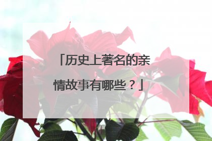 历史上著名的亲情故事有哪些？