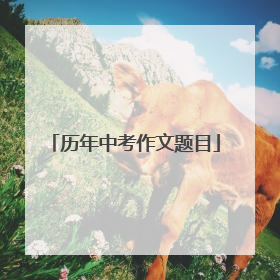 历年中考作文题目