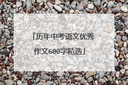 历年中考语文优秀作文600字精选