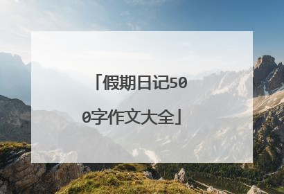假期日记500字作文大全