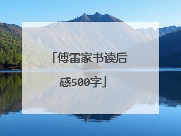 傅雷家书读后感500字
