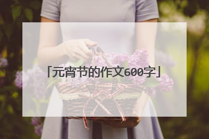 元宵节的作文600字