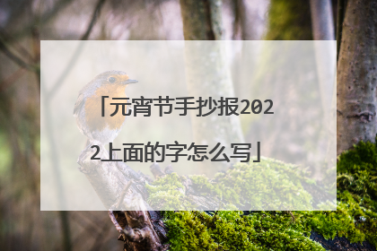 元宵节手抄报2022上面的字怎么写