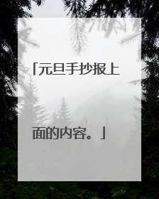 元旦手抄报上面的内容。