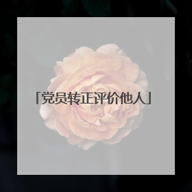 党员转正评价他人