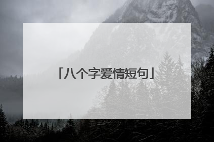 八个字爱情短句