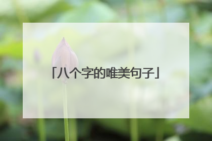 八个字的唯美句子
