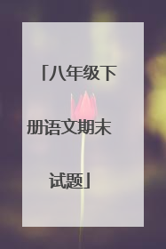 八年级下册语文期末试题