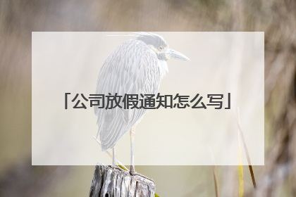 公司放假通知怎么写