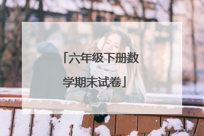 六年级下册数学期末试卷