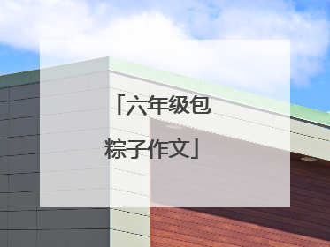 六年级包粽子作文