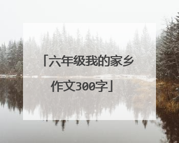 六年级我的家乡作文300字