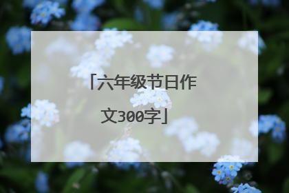 六年级节日作文300字