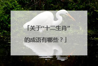 关于“十二生肖”的成语有哪些？