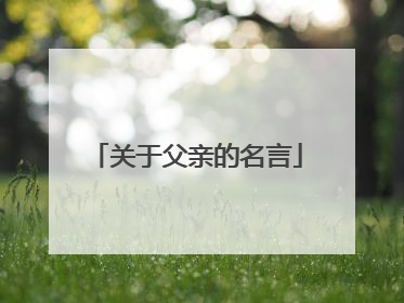 关于父亲的名言