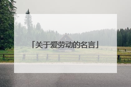 关于爱劳动的名言