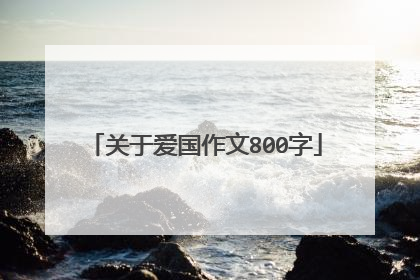 关于爱国作文800字