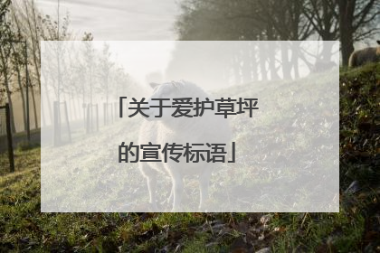 关于爱护草坪的宣传标语
