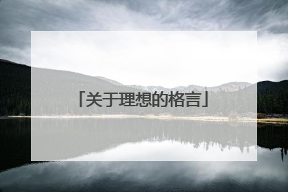 关于理想的格言