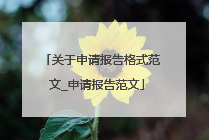 关于申请报告格式范文_申请报告范文