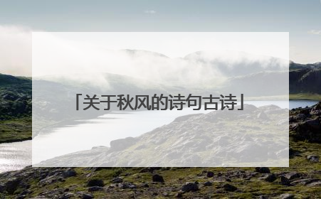 关于秋风的诗句古诗