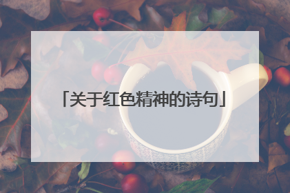 关于红色精神的诗句