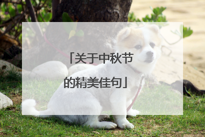 关于中秋节的精美佳句