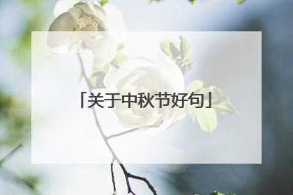 关于中秋节好句