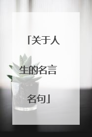 关于人生的名言名句