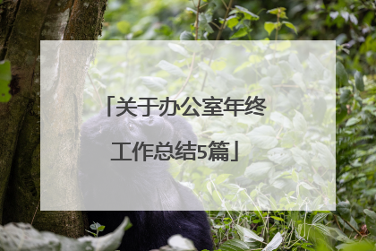 关于办公室年终工作总结5篇