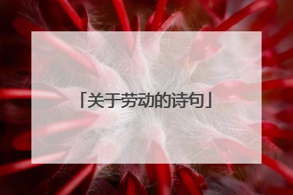 关于劳动的诗句
