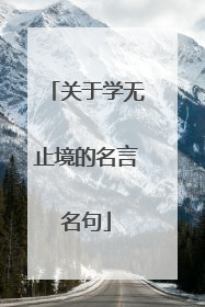 关于学无止境的名言名句
