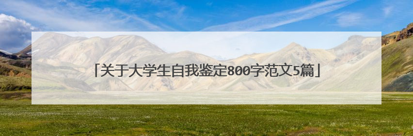 关于大学生自我鉴定800字范文5篇