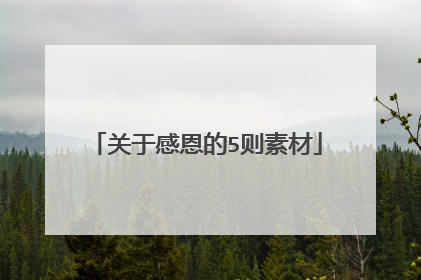 关于感恩的5则素材