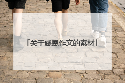 关于感恩作文的素材
