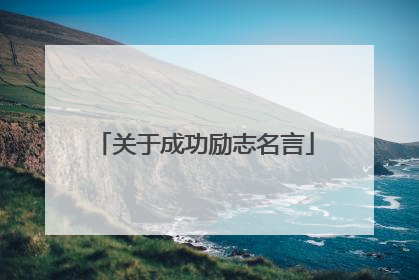 关于成功励志名言