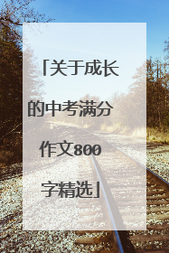 关于成长的中考满分作文800字精选