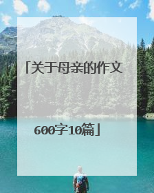 关于母亲的作文600字10篇
